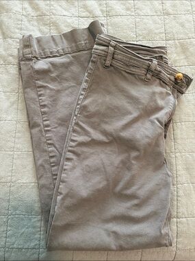 Marine Layer Women's Wide‎ Leg Cropped Pants Olive Green Size 10